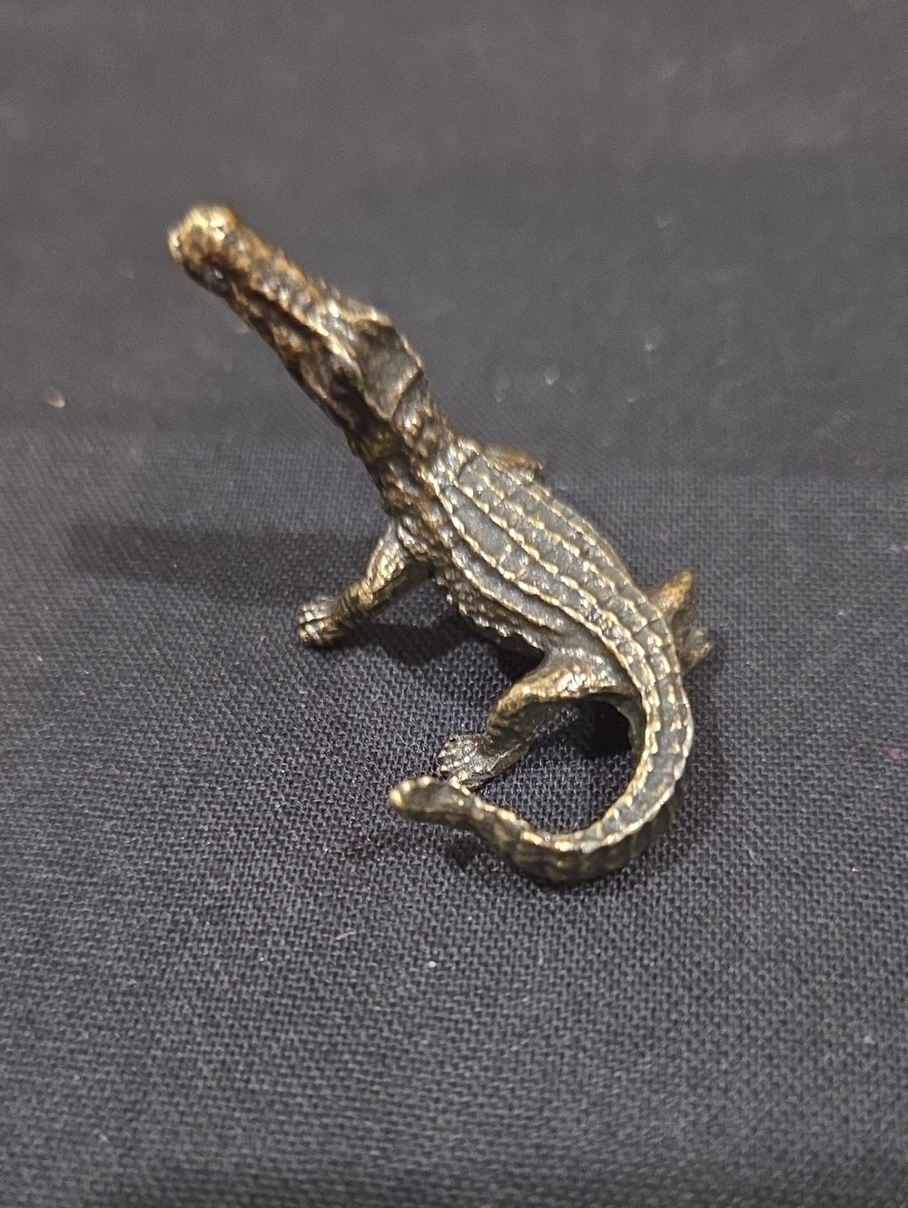 MINIATURE BRASS CROCODILE